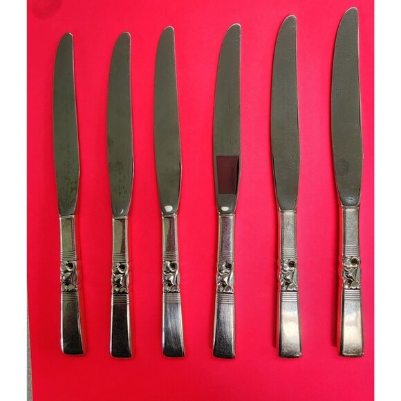 1948 Oneida Community Stainless Knife Morning Star Set of 6 - Picture 3 of 3